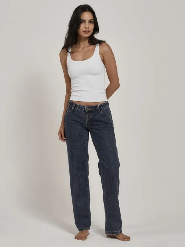 Saskia Low Straight Jean - Worn In Blue