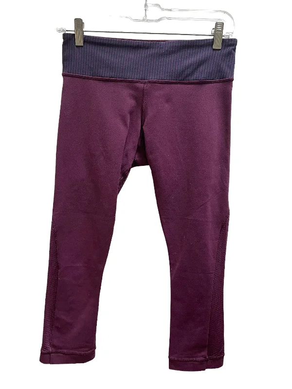 Athletic Capris By Lululemon In Purple, Size: 6