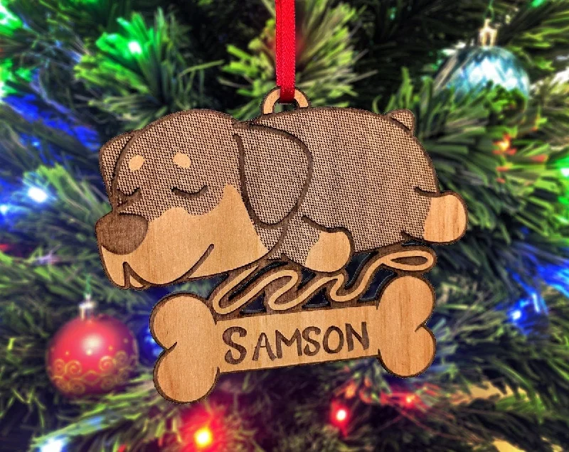 Cute Rottweiler Puppy Ornament for Son Daughter Wife Gift for Husband Best Family Member Housewarming Gift Christmas Decor Birthday Gift