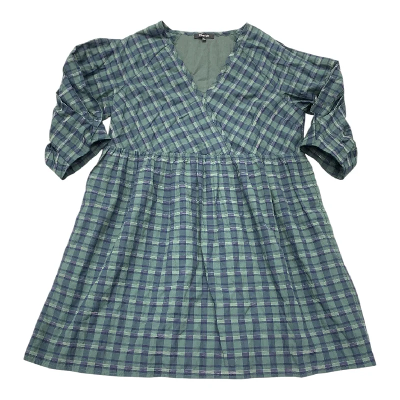 Dress Casual Short By Madewell In Blue & Green, Size: L