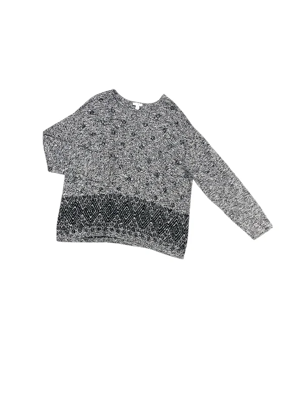 Sweater By J. Jill In Black & Grey, Size: Xl