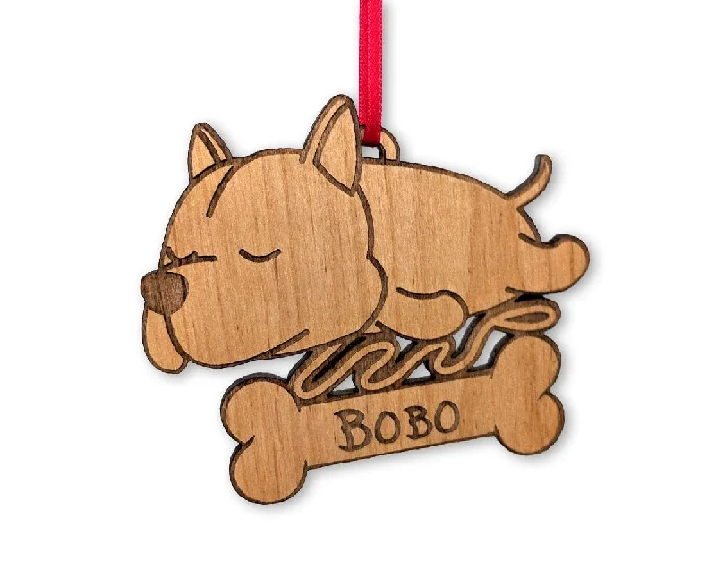 Pet Ornament Personalized Pitbull Christmas Tree Decor Puppies First Christmas Dog Lover Ornament Rescue Animal Custom Gift for Dog Owner