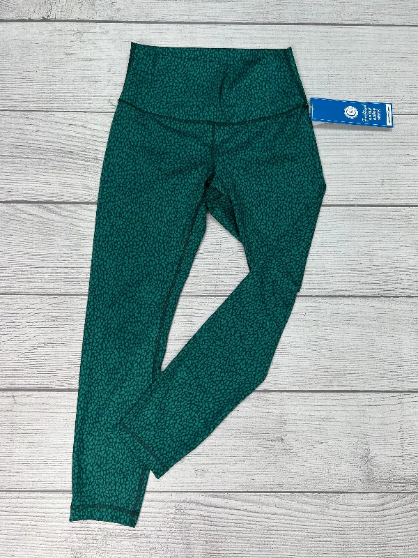 Athletic Capris By Lululemon In Green, Size: 6