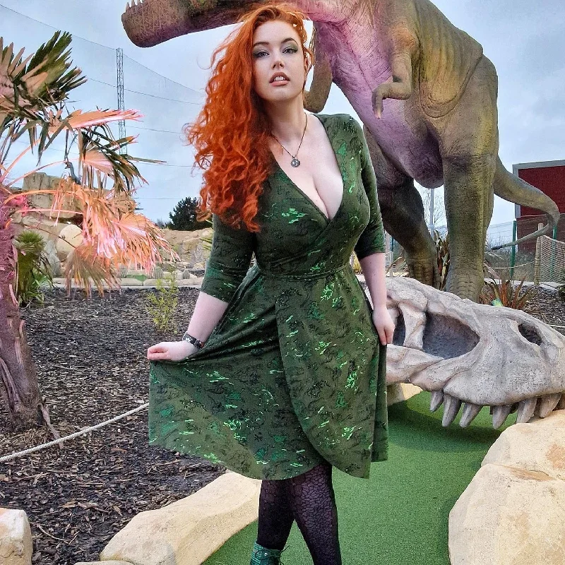 Dinosaur Wrap Dress - Brachio de Joy