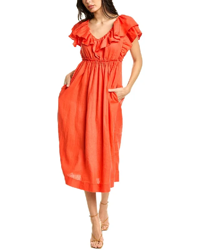 Trina Turk Play Linen Midi Dress