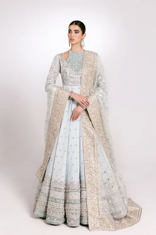 Embellished Pakistani Bridal Dress in Pishwas Style