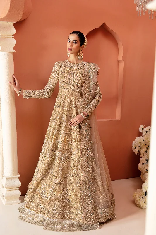 Embellished Pakistani Bridal Outfit in Royal Gown Style