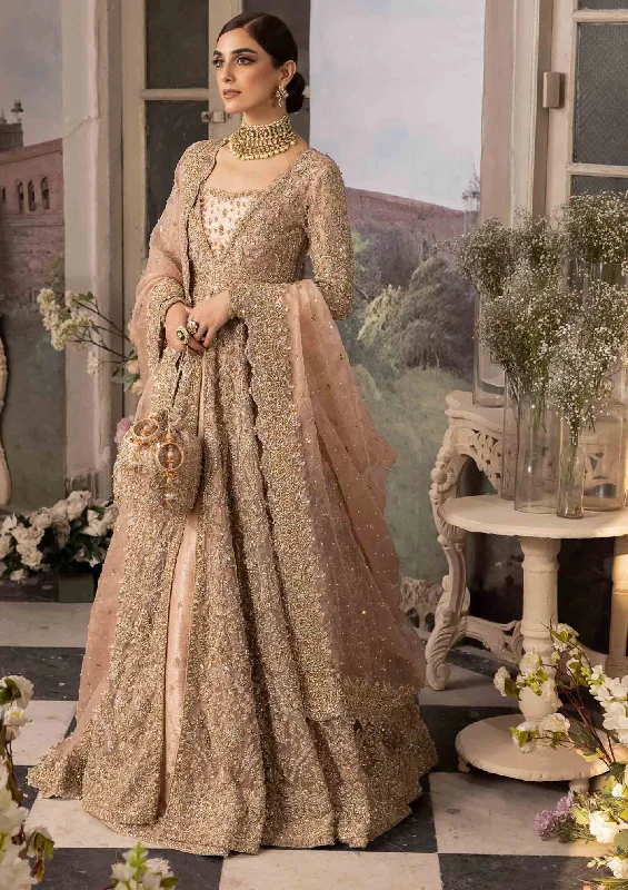 Pakistani Wedding Dress in Open Gown and Lehenga Style