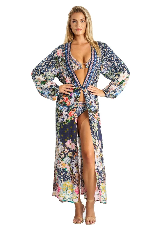 Rosalind Wrap 2 Way Sleeve Maxi Dress