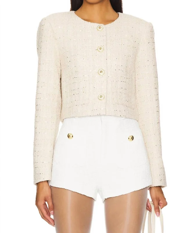 Milena Jacket In Cream Gold