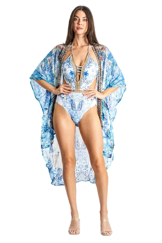 Las Olas High-Low Kimono