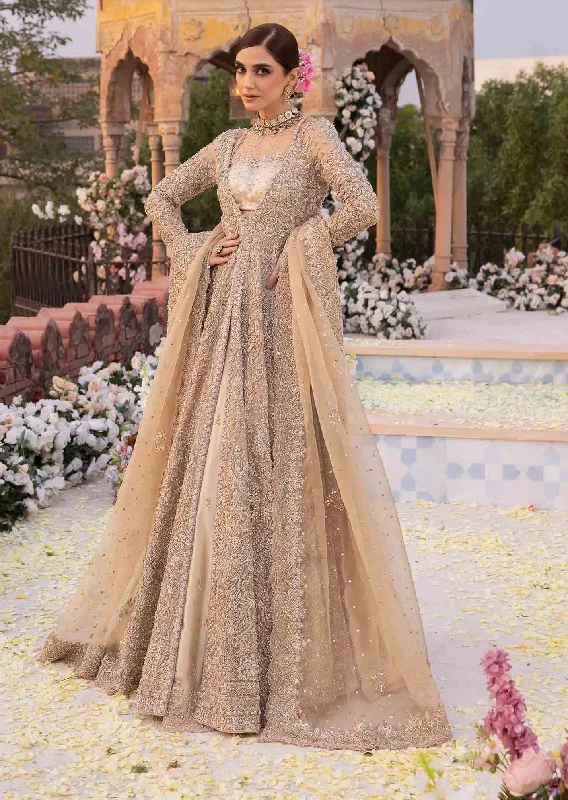 Pakistani Bridal Outfit in Pishwas Frock Lehenga Style