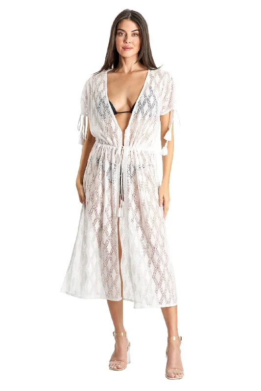 Joey V-Neck Tasseled Kimono Dress