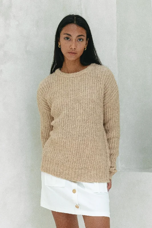 Jenni Beige Knit Sweater