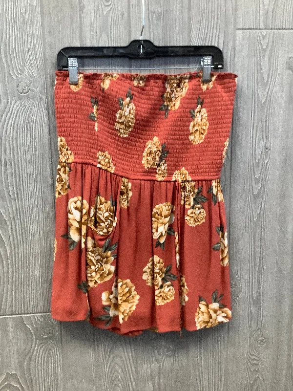 Romper By Band Of Gypsies In Orange, Size: L