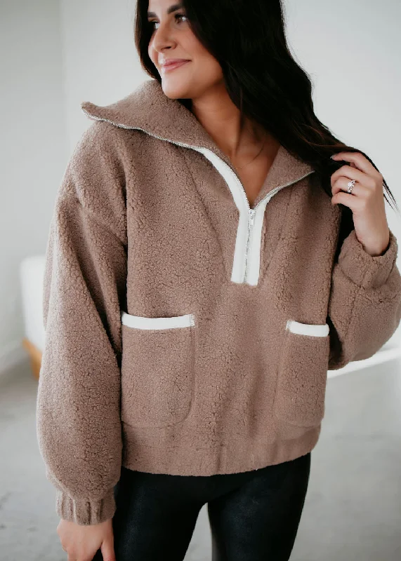 Callie Half Zip Sherpa Pullover