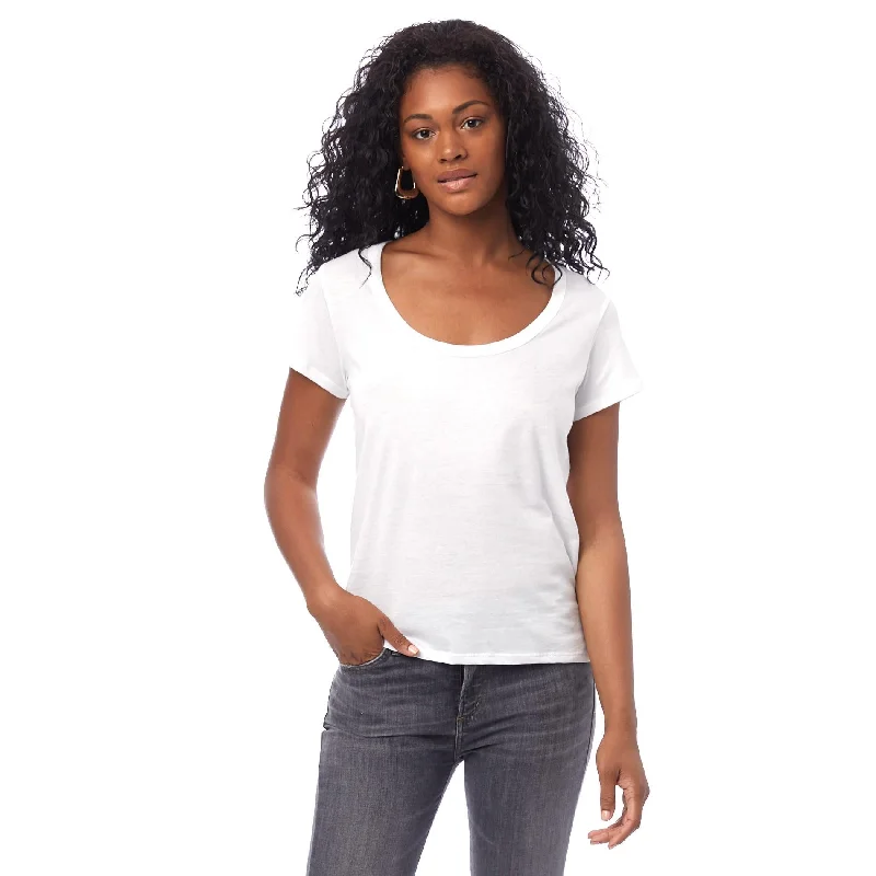 Organic Cotton Scoop T-Shirt (White)