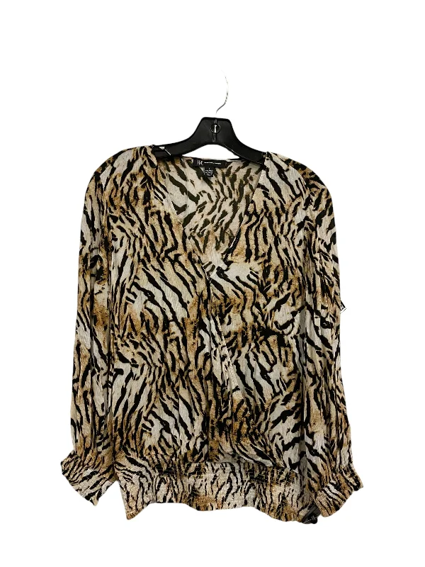 Top Long Sleeve By Inc In Animal Print, Size: S