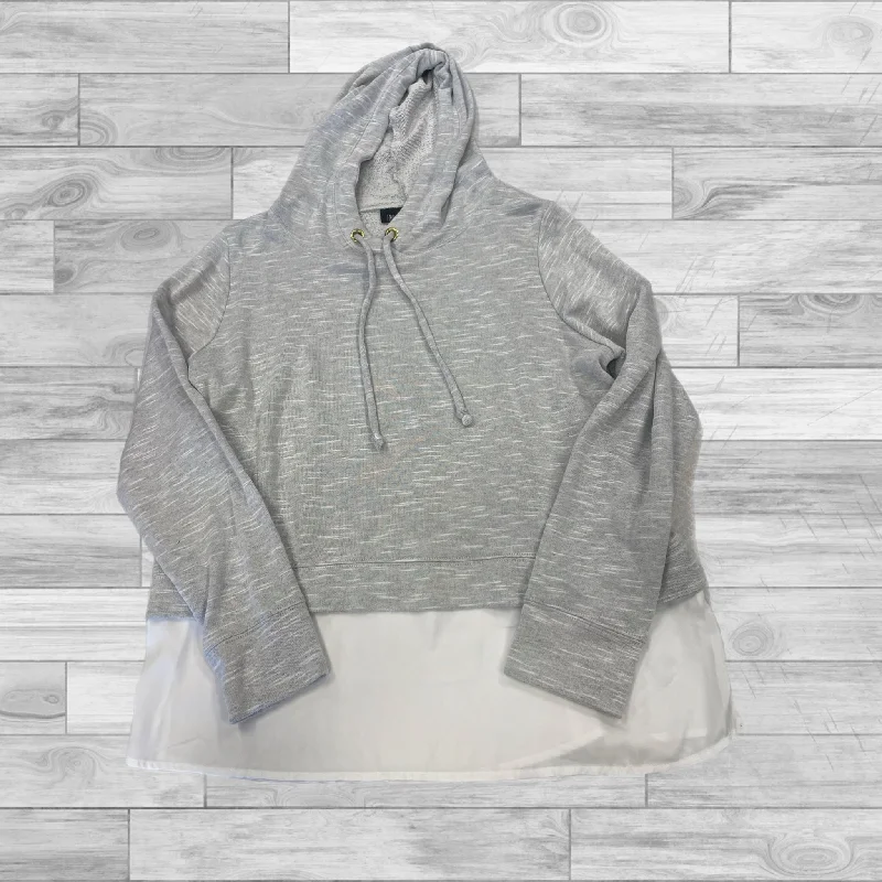 Top Long Sleeve By Inc In Grey, Size: L