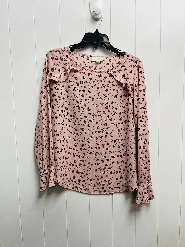 Top Long Sleeve By Loft In Pink, Size: S