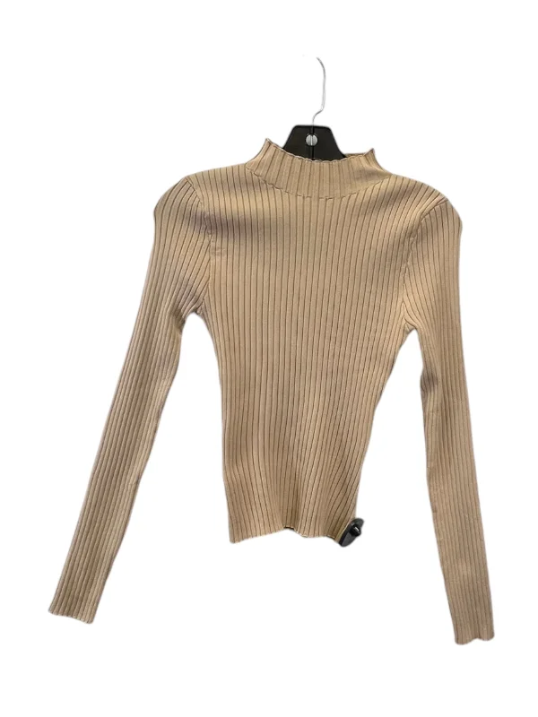 Top Long Sleeve By Missguided In Camel, Size: M