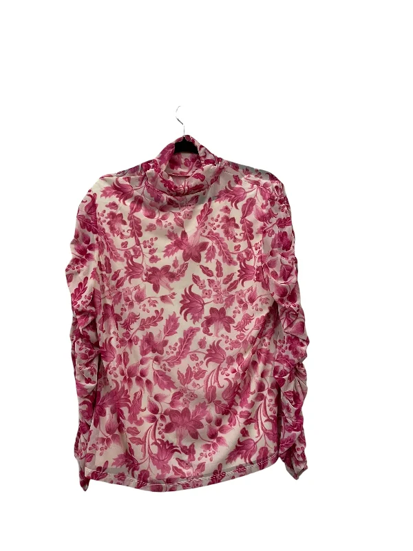 Top Long Sleeve By Susan Graver In Pink, Size: L