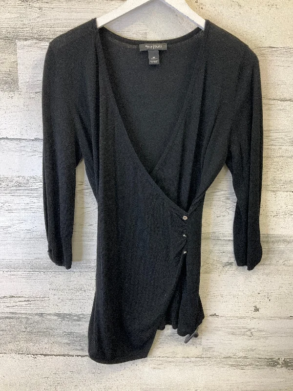 Top Long Sleeve By White House Black Market In Black, Size: M